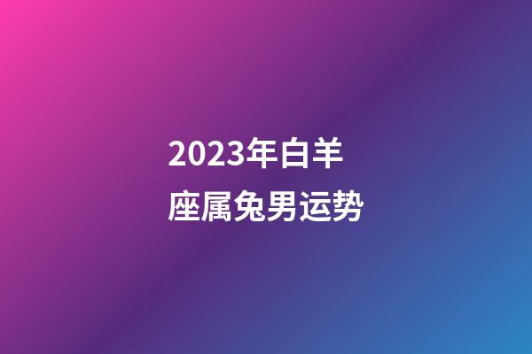 2023年白羊座属兔男运势-第1张-星座运势-玄机派