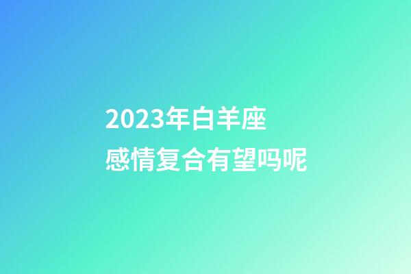 2023年白羊座感情复合有望吗呢-第1张-星座运势-玄机派