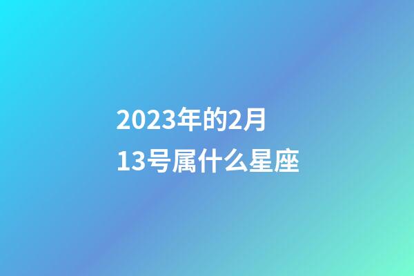 2023年的2月13号属什么星座-第1张-星座运势-玄机派