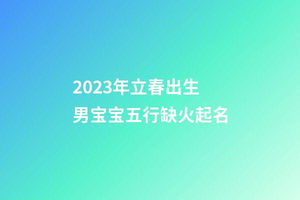 2023年立春出生男宝宝五行缺火起名