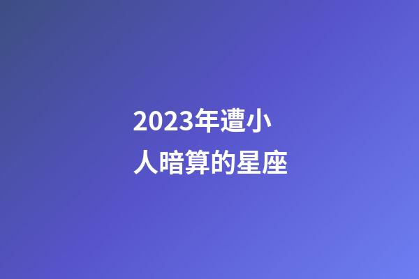 2023年遭小人暗算的星座-第1张-星座运势-玄机派