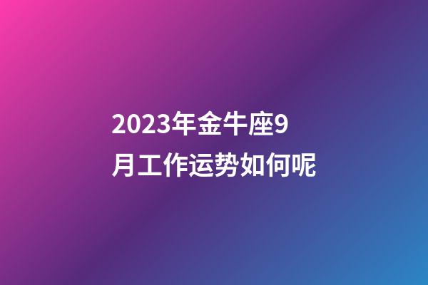 2023年金牛座9月工作运势如何呢-第1张-星座运势-玄机派