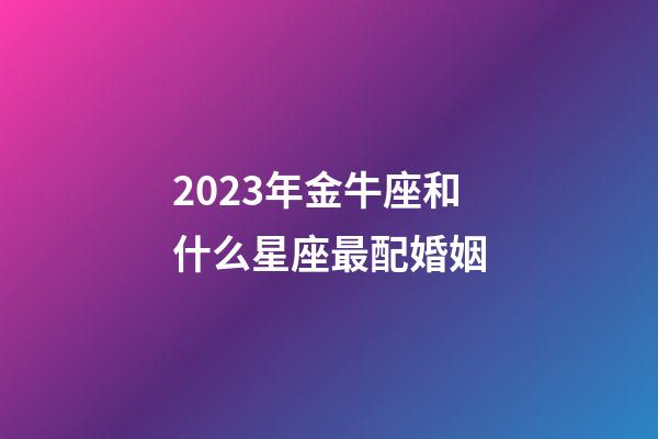 2023年金牛座和什么星座最配婚姻-第1张-星座运势-玄机派