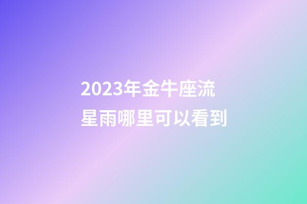 2023年金牛座流星雨哪里可以看到-第1张-星座运势-玄机派