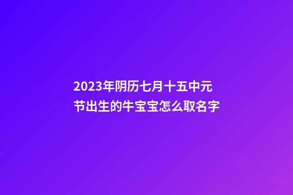 2023年阴历七月十五中元节出生的牛宝宝怎么取名字