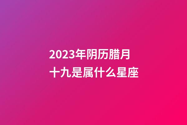 2023年阴历腊月十九是属什么星座-第1张-星座运势-玄机派