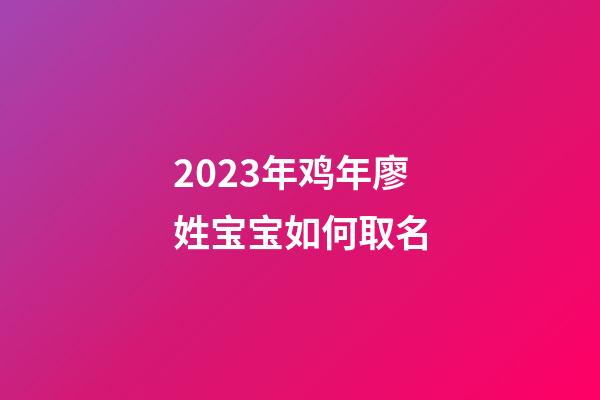 2023年鸡年廖姓宝宝如何取名