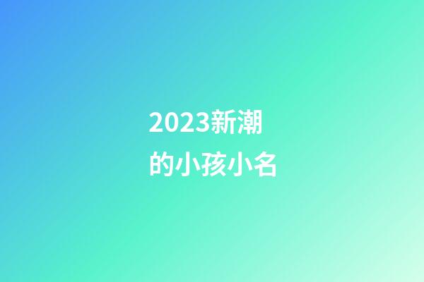 2023新潮的小孩小名