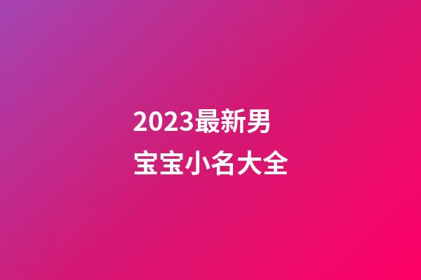 2023最新男宝宝小名大全