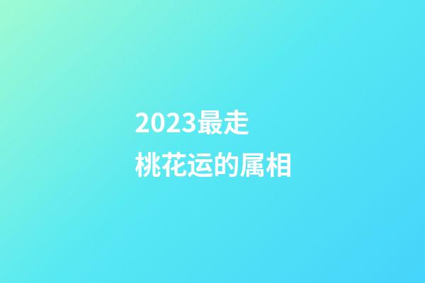 2023最走桃花运的属相