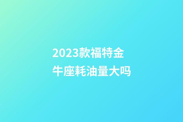 2023款福特金牛座耗油量大吗-第1张-星座运势-玄机派