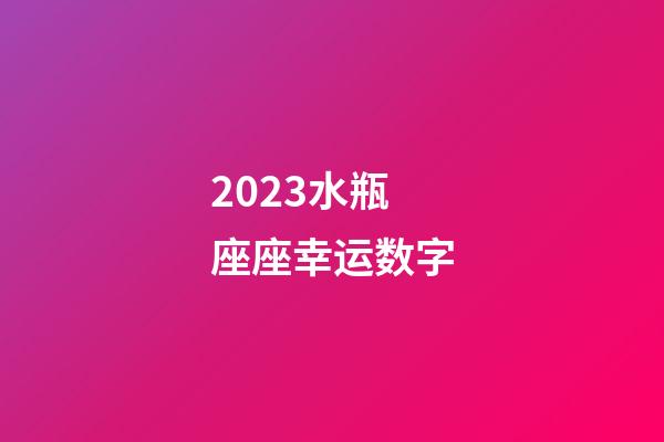 2023水瓶座座幸运数字-第1张-星座运势-玄机派