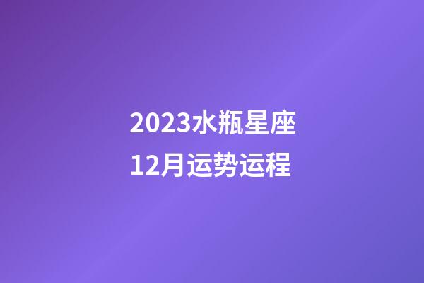 2023水瓶星座12月运势运程-第1张-星座运势-玄机派