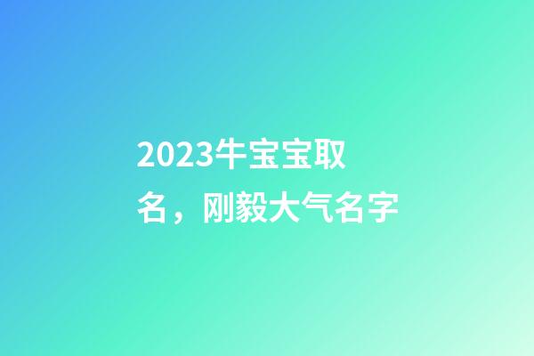 2023牛宝宝取名，刚毅大气名字