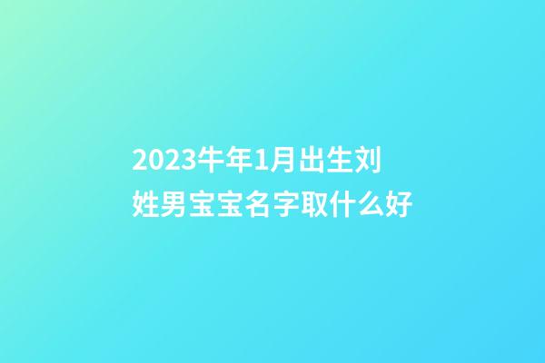 2023牛年1月出生刘姓男宝宝名字取什么好