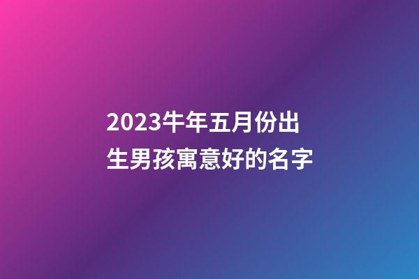 2023牛年五月份出生男孩寓意好的名字