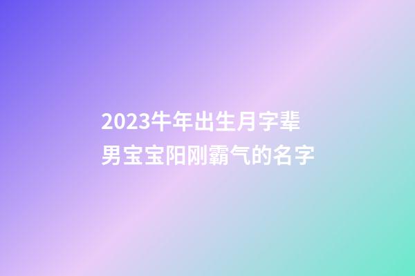 2023牛年出生月字辈男宝宝阳刚霸气的名字