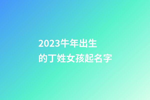 2023牛年出生的丁姓女孩起名字