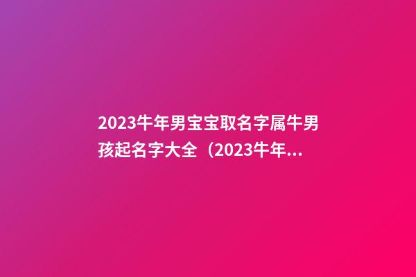 2023牛年男宝宝取名字属牛男孩起名字大全（2023牛年男宝宝起名大全名字大全）