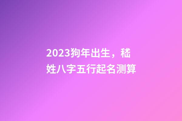 2023狗年出生，嵇姓八字五行起名测算