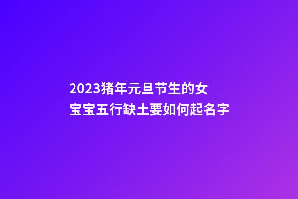 2023猪年元旦节生的女宝宝五行缺土要如何起名字