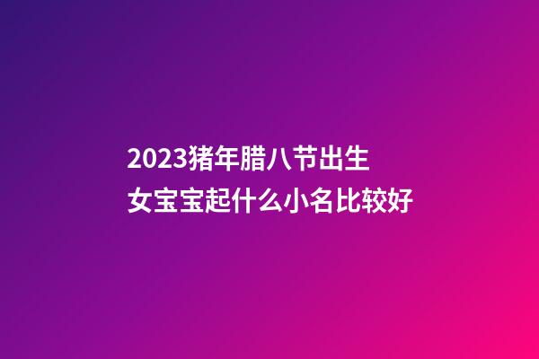 2023猪年腊八节出生女宝宝起什么小名比较好
