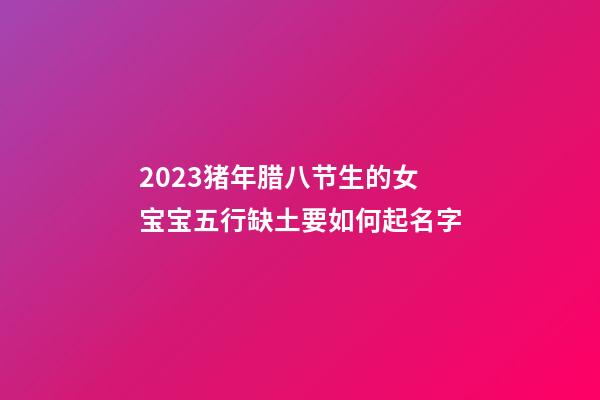 2023猪年腊八节生的女宝宝五行缺土要如何起名字