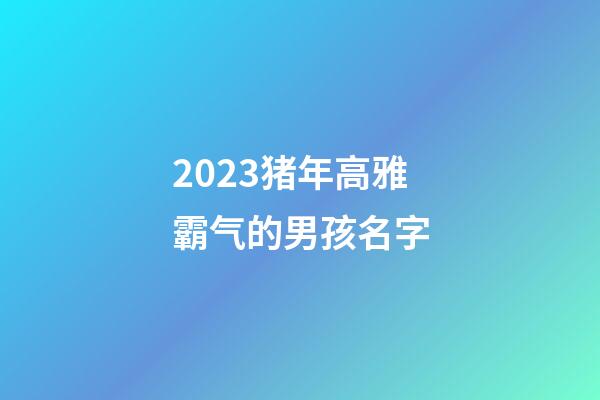 2023猪年高雅霸气的男孩名字