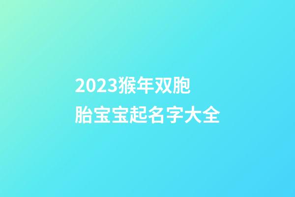 2023猴年双胞胎宝宝起名字大全