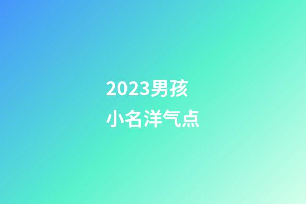 2023男孩小名洋气点