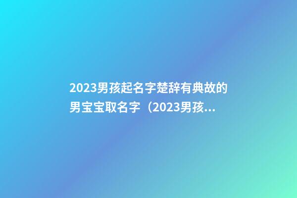2023男孩起名字楚辞有典故的男宝宝取名字（2023男孩起名字楚辞有典故的男宝宝取名字好吗）