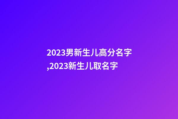 2023男新生儿高分名字,2023新生儿取名字