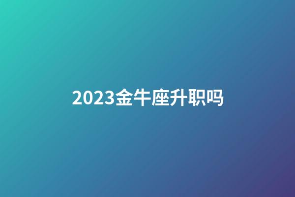 2023金牛座升职吗-第1张-星座运势-玄机派