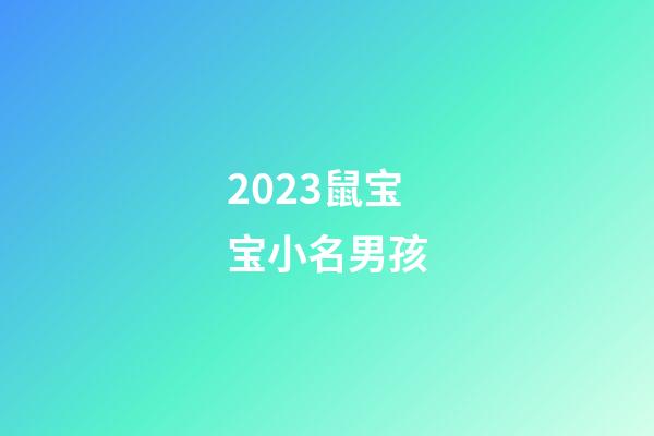 2023鼠宝宝小名男孩
