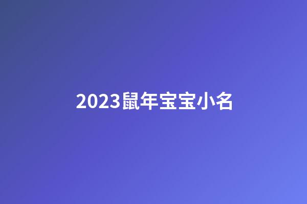 2023鼠年宝宝小名
