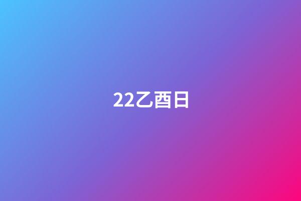 22.乙酉日
