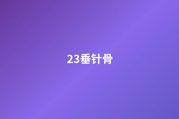 23.垂针骨