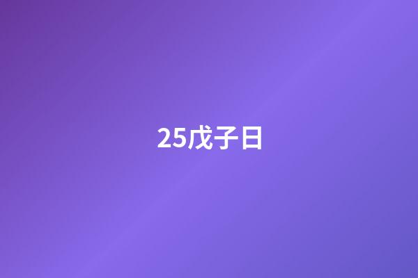 25.戊子日