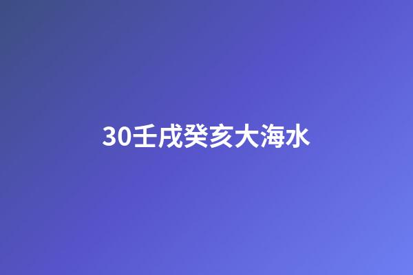 30.壬戌癸亥大海水