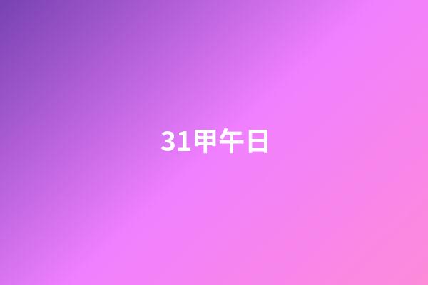31.甲午日