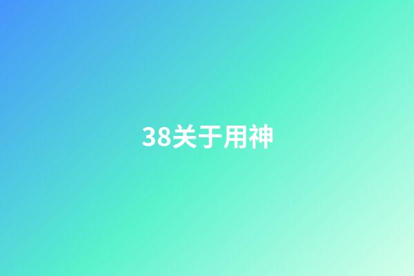 38.关于用神