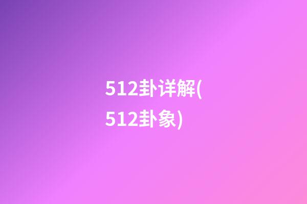 512卦详解(512卦象)