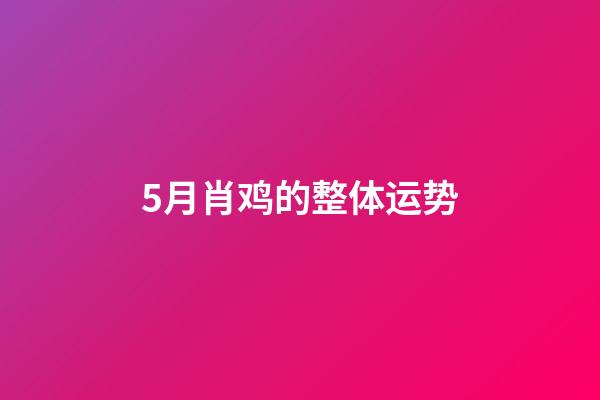 5月肖鸡的整体运势