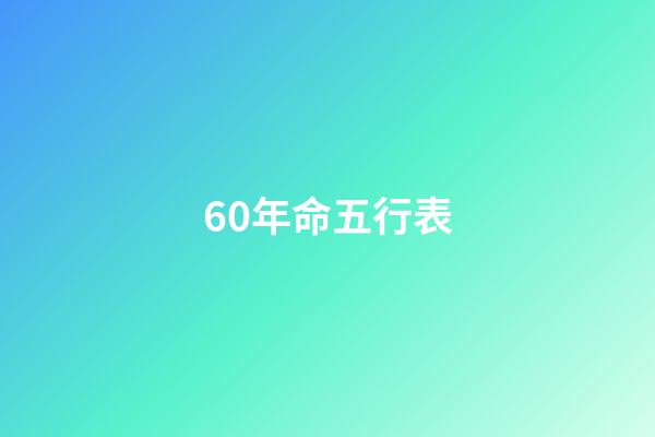 60年命五行表(秒记六十花甲子纳音五行)-第1张-观点-玄机派