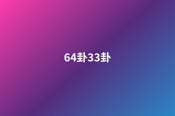 64卦33卦