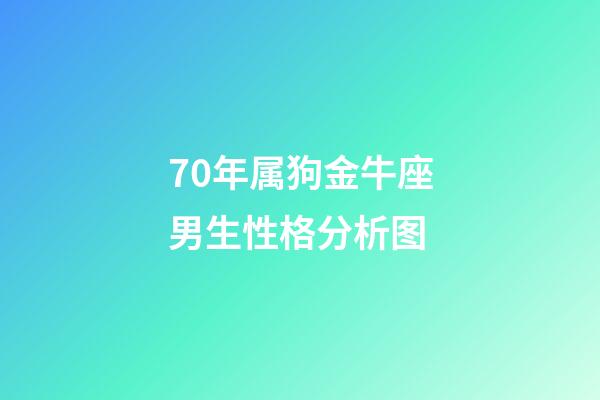 70年属狗金牛座男生性格分析图-第1张-星座运势-玄机派