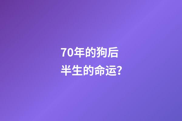 70年的狗后半生的命运？(农村老人说：“鸡不过六载，狗不过八年”，是啥意思？)-第1张-观点-玄机派