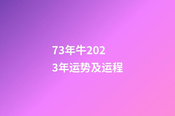 73年牛2023年运势及运程