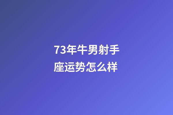 73年牛男射手座运势怎么样-第1张-星座运势-玄机派