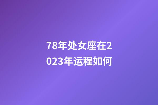 78年处女座在2023年运程如何-第1张-星座运势-玄机派
